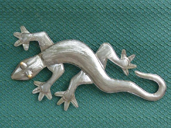 Gecko métal de 80 cm