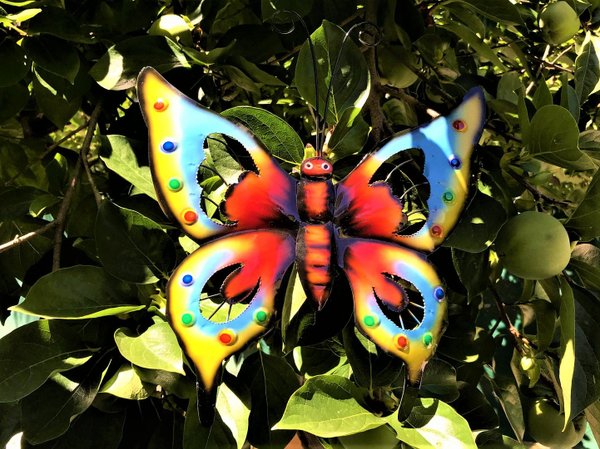 Papillon métal peint